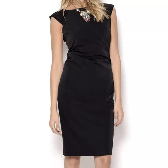 DIANE VON FURSTENBERG Pencil Dress Sz 2 Gabi Poplin Stretch Classic Jackie-O - Picture 1 of 12